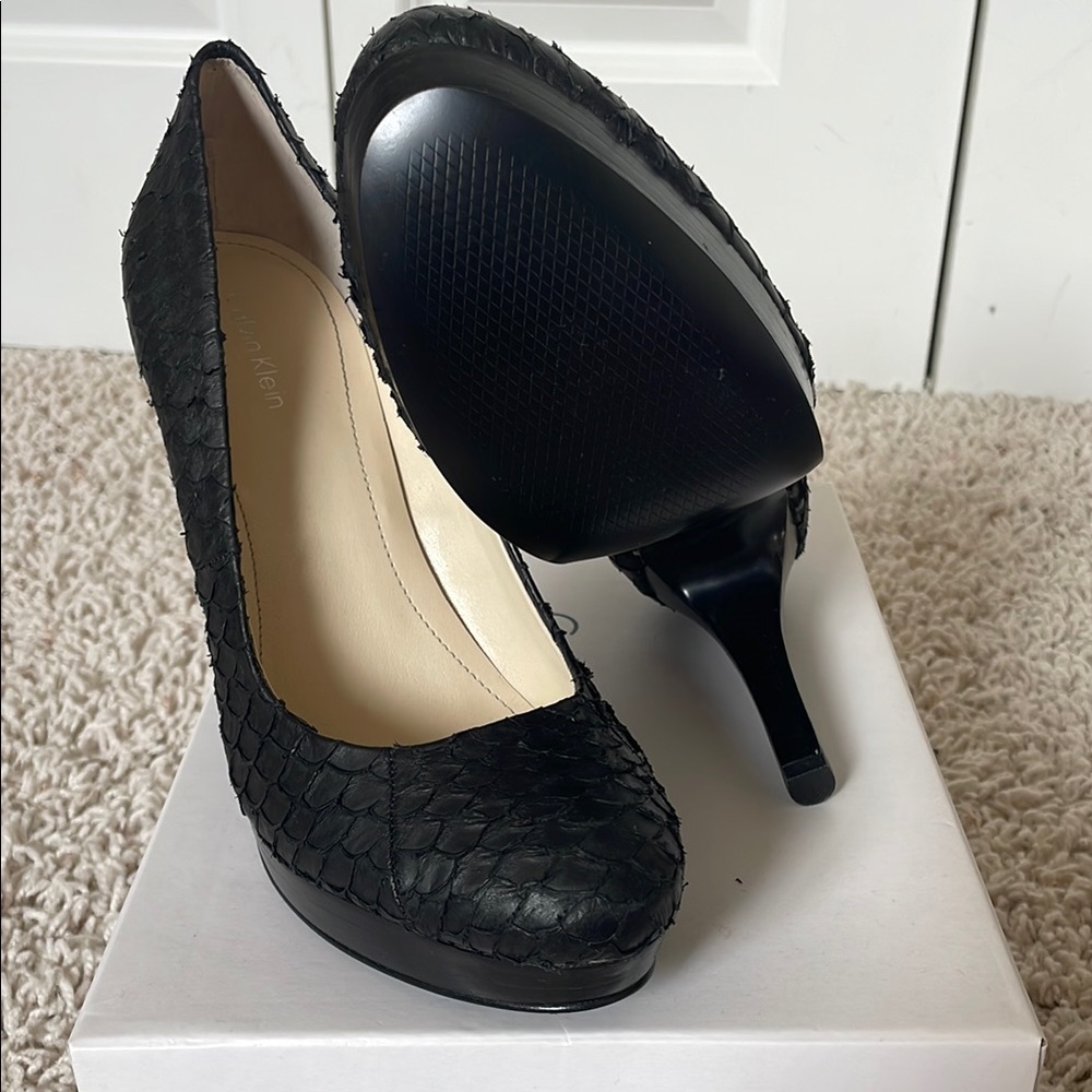 Calvin Klein Stiletto Heels with Textured Design